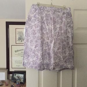 Eddie Bauer Purple Floral Skirt